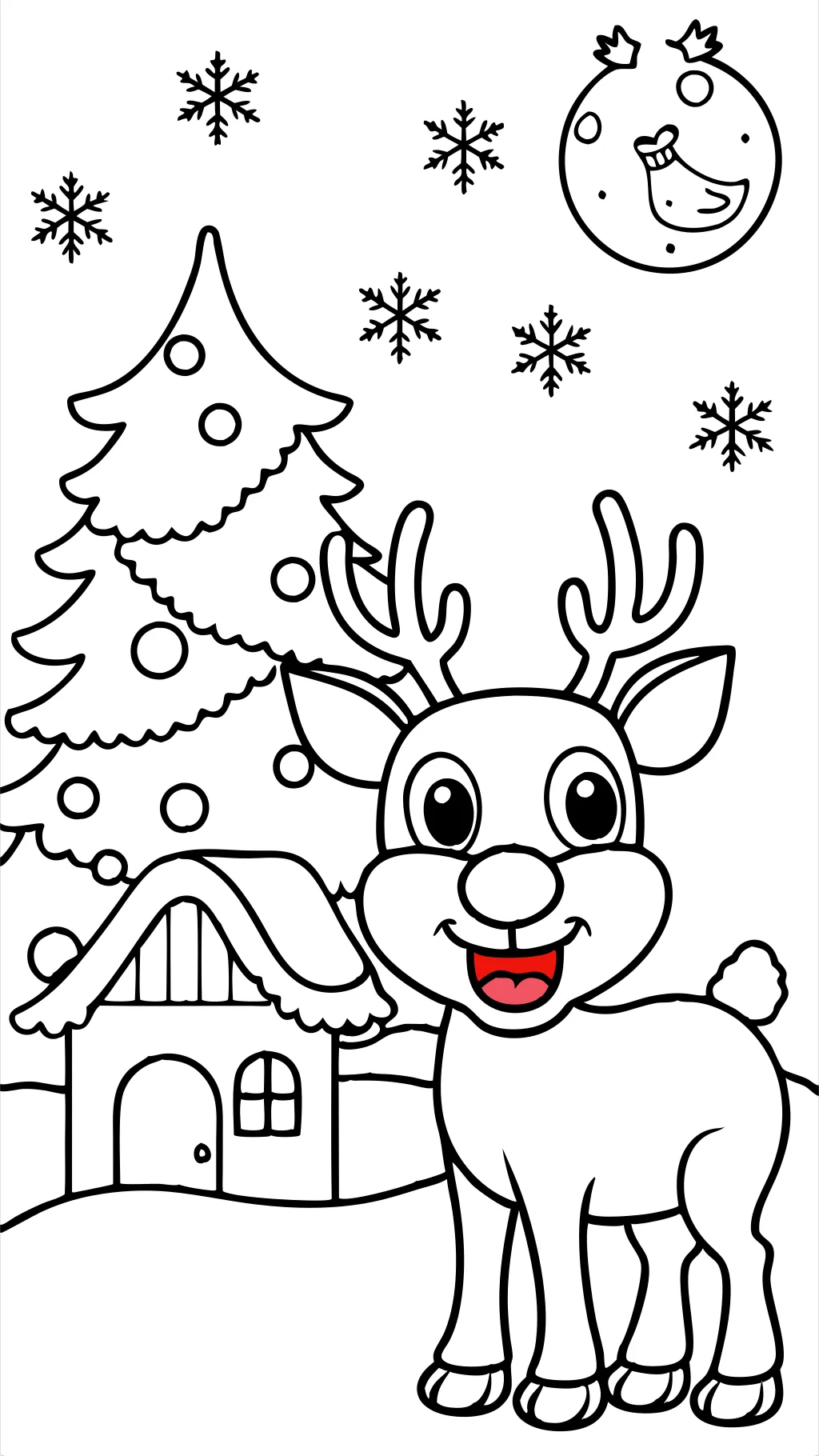 Rudolf les coloriages de renne rednosed